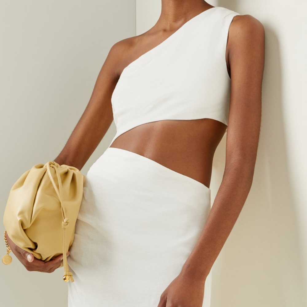 SIR the label White Asymmetrical One-Shoulder Dress